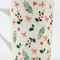 Кружка новогодняя керамическая &laquo;Зимние узоры&raquo;, 385 мл, ручная работа