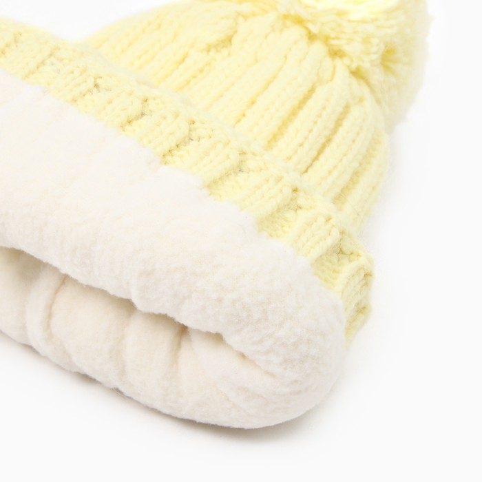 Шапка детская, цвет жёлтый, размер 52-54 Шапка детская, цвет жёлтый, размер 52-54