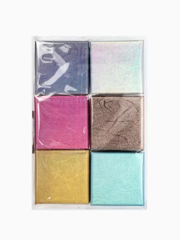 Набор коробочек подарочных 6 шт. под серьги/кольцо &laquo;Голография&raquo;, 5&times;5, цвет МИКС (7077020)