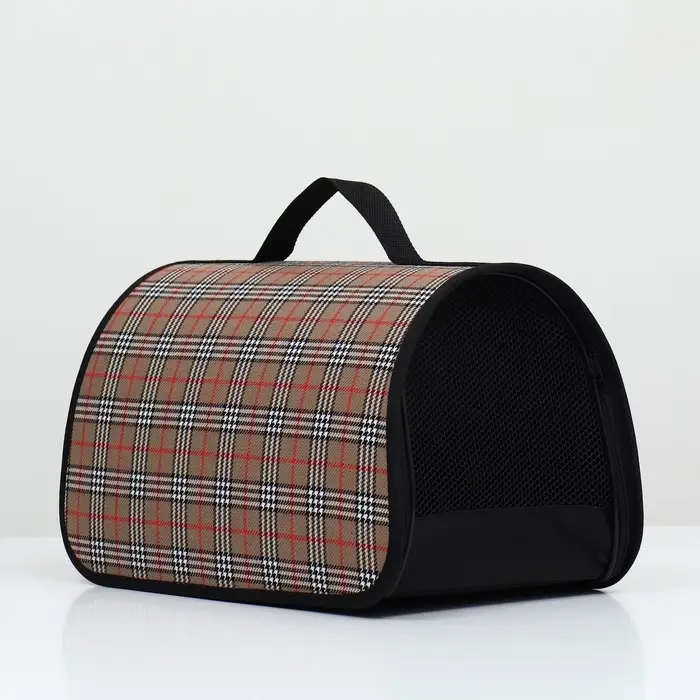 Сумка - переноска для животных &laquo;Карпетбеггер&raquo;, 40.5&times;24&times;24 см, клетчатая