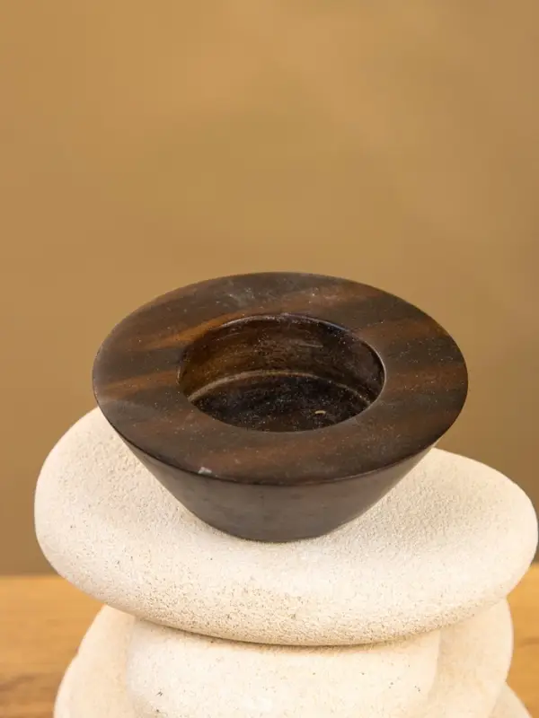 Подсвечник "Каменная башня" камень 10х10х13 см, цв. бежевый