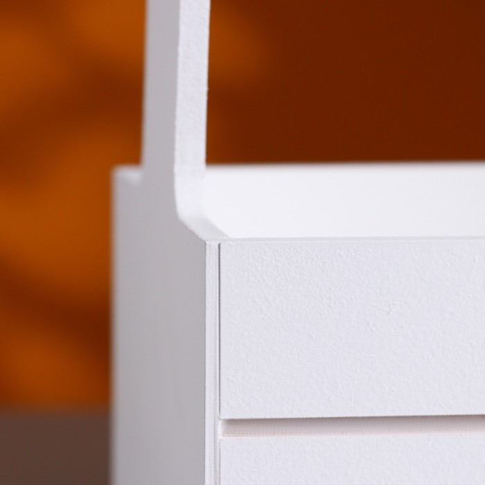 Ящик - кашпо деревянный 25х15х30  Ящик - кашпо деревянный 25х15х30 "Любимой Маме" Белый