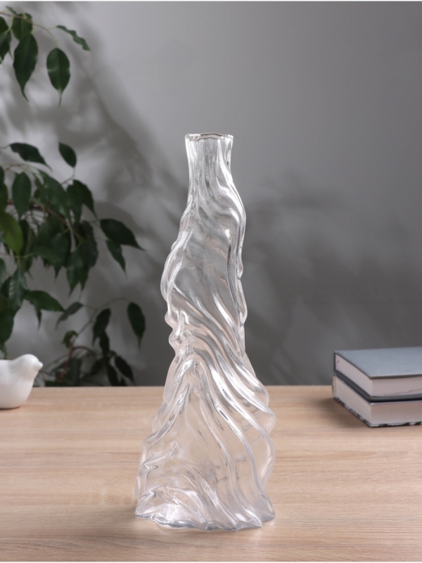 Ваза стекло настольная  Ваза стекло настольная "Венди" галант, d-3.5 см, h-29,5х11 см, прозрачный