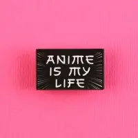 Значок деревянный Anime is my life, аниме, 3.3×2 см