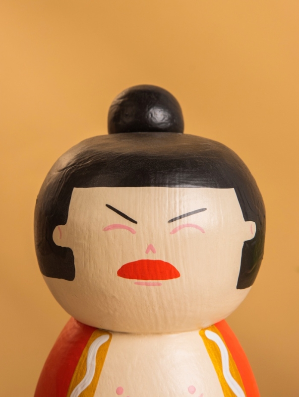 Деревянная кукла кокеши Деревянная кукла кокеши "Харуко" 9х9х17 см