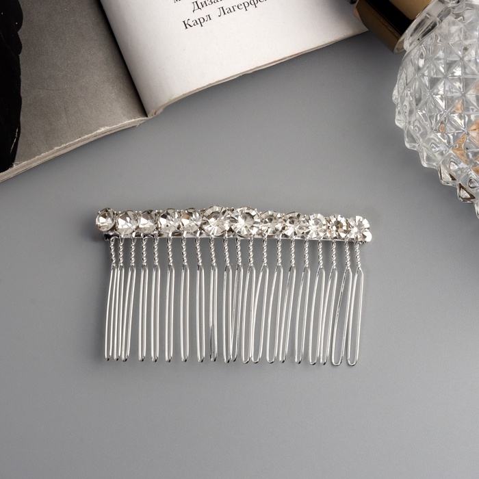 Гребень для волос  Гребень для волос "Медея" классика нить, 7,5х4 см, серебро