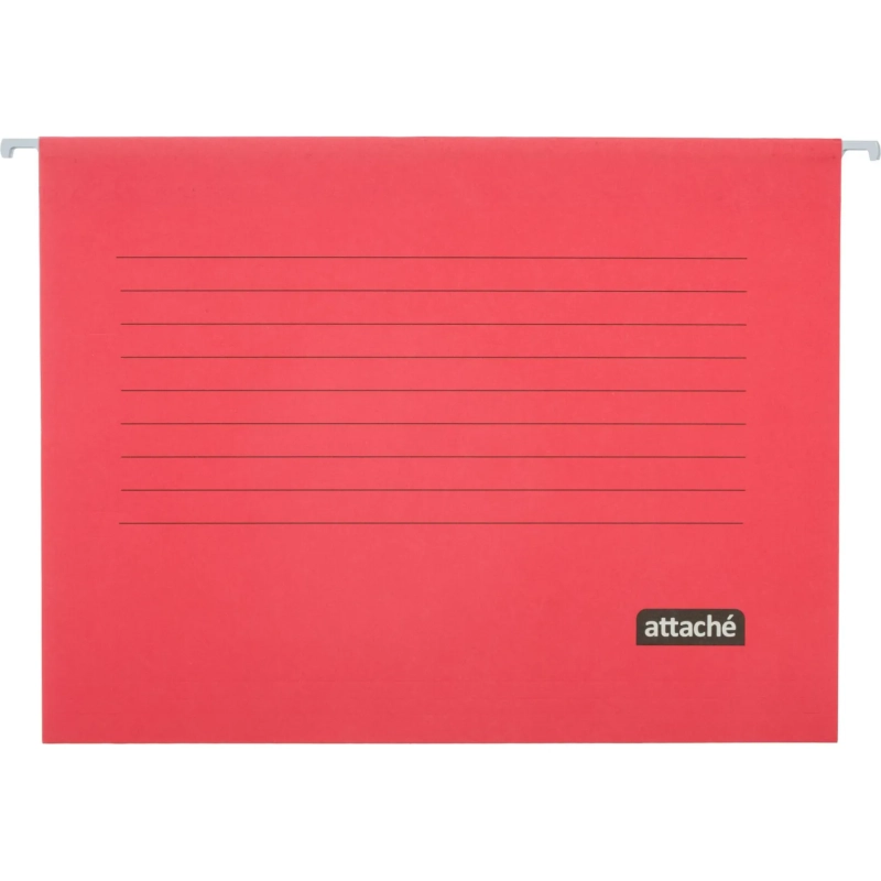 Папка подвесная Attache, А4, картон, красный, до 200л., 5шт/уп