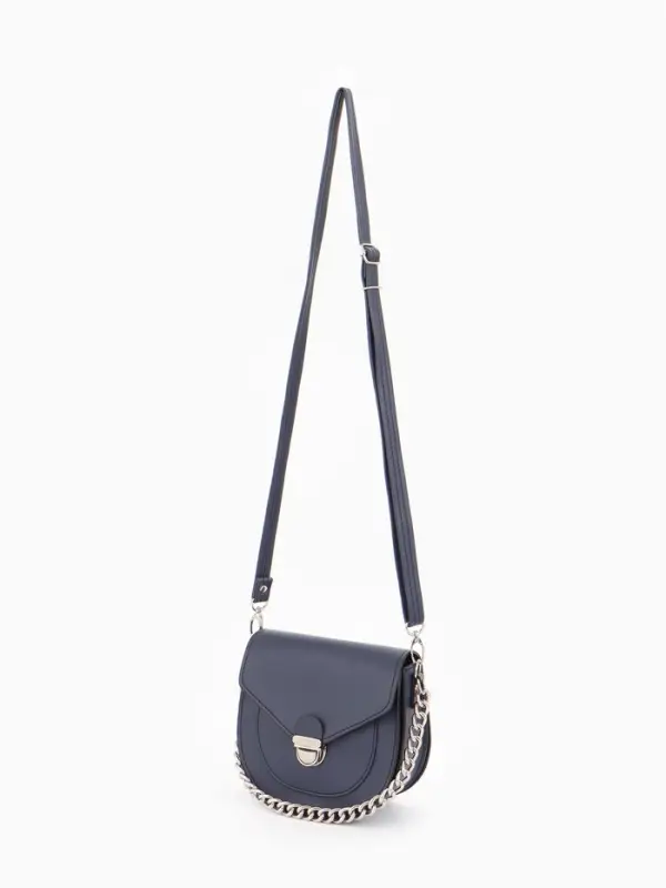 Сумка женская мессенджер TEXTURA на клапане, 17&times;10&times;18 см, синяя