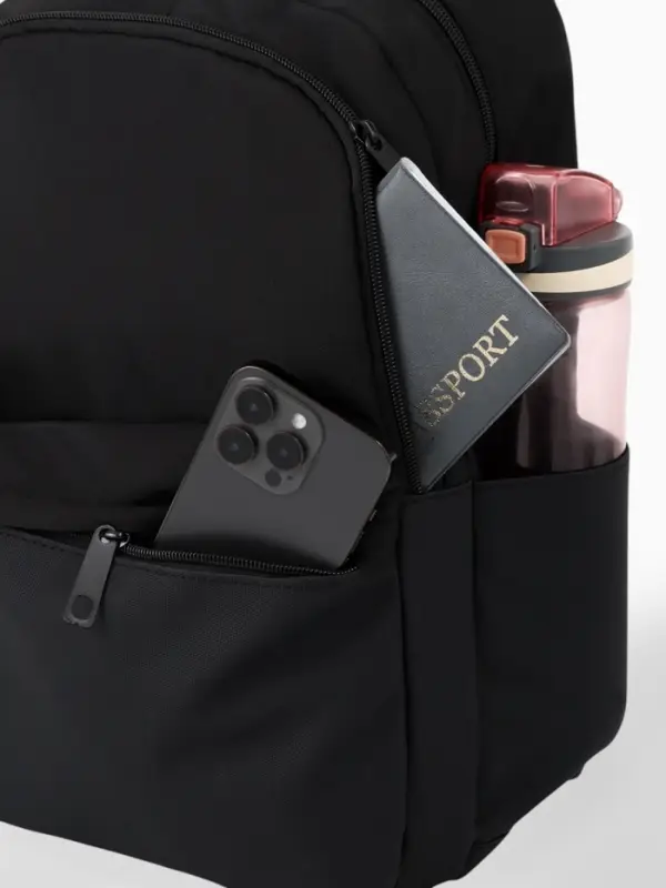 Рюкзак, водонепроницаемое дно, 2 отделения, 3 кармана, 27&times;14&times;39 см, чёрный