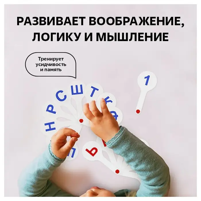 Набор веер-касс, гласные, согласные и цифры, Стамм, 3 штуки, плотные, пакет с европодвесом