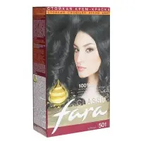 Краска для волос Fara Classic, тон 501, черный, 160 г