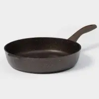 Сковорода KUKMARA &laquo;Мраморная&raquo;, d=28 см, пластиковая ручка, антипригарное покрытие, литой алюминий, коричневая