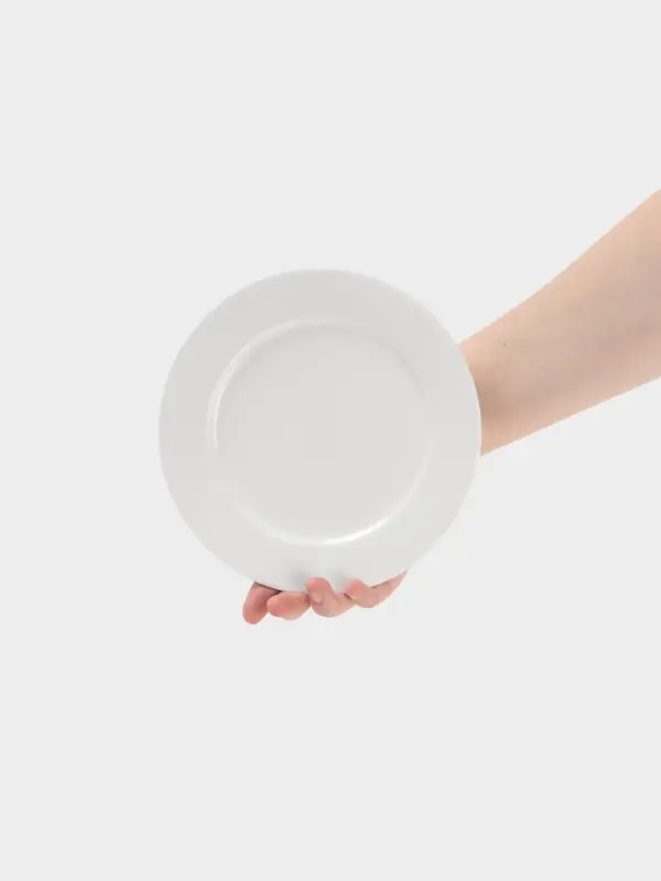 Тарелка Hanna Kn&ouml;vell, d=18 см, с бортом, фарфор, белая