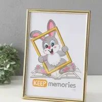 Набор фоторамок для фото 21&times;30 см Keep memories &laquo;Радуга&raquo;, с подножкой, 3 шт., (пластиковый экран), золото