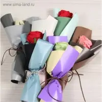 Плёнка для цветов и подарков "Серо-зеленая", 57 х 57 ±5% см