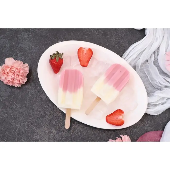 Форма для мороженого &laquo;Эскимо макси&raquo;, силикон, 19.5&times;14.5&times;2.5 см, 3 ячейки (8.2&times;4.6 см), МИКС