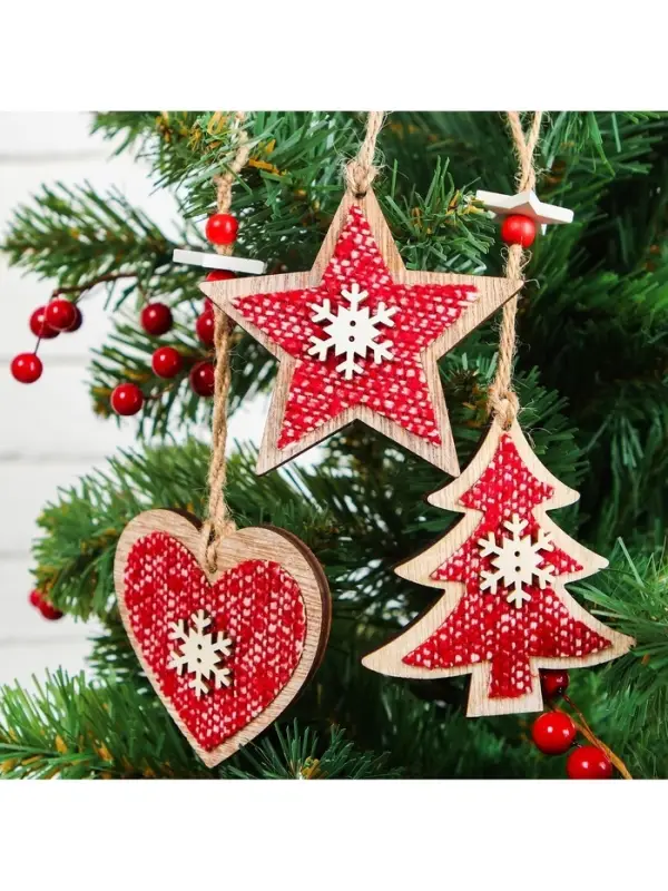 Елочная игрушка Лесная мастерская &laquo;Зимний вечер&raquo;, МИКС, красная