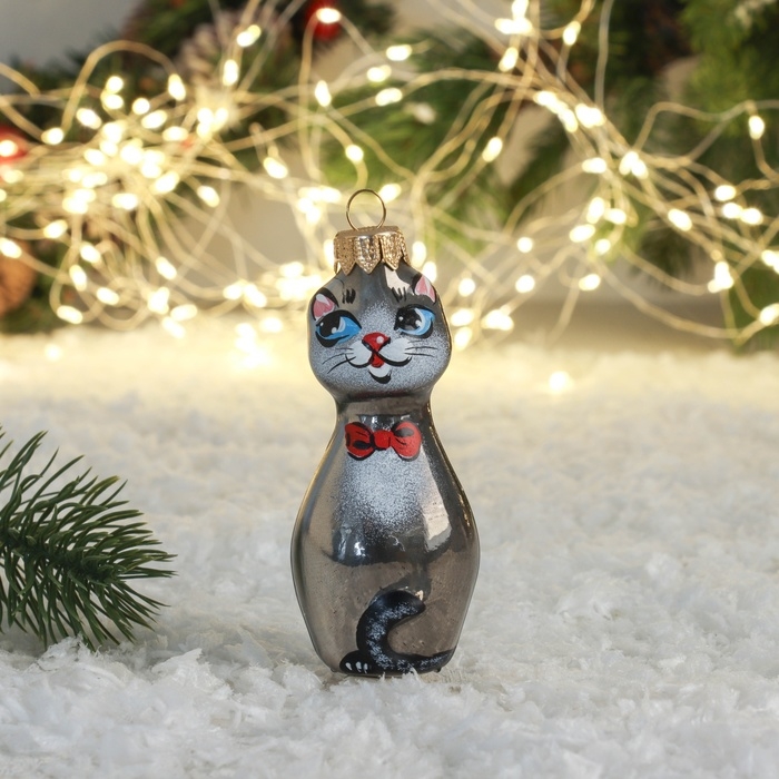 Ёлочная игрушка Ёлочная игрушка "Котик-7" 10 см