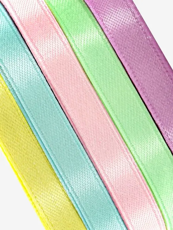 Атласная лента, набор 5 шт. &laquo;Пастельный&raquo;, 10 мм, 23&plusmn;1 м