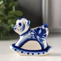 Фигурка фарфор &laquo;Козлик - качалка&raquo;, 6.5 см, гжель