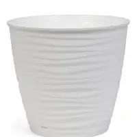 Горшок для цветов с поддоном Saffron, 9.1 л, d=26.7 см, h=24.5 см, пластиковый, белый