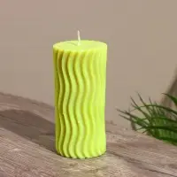 Свеча "Волны" 6х6х12 см, соевый воск МИКС