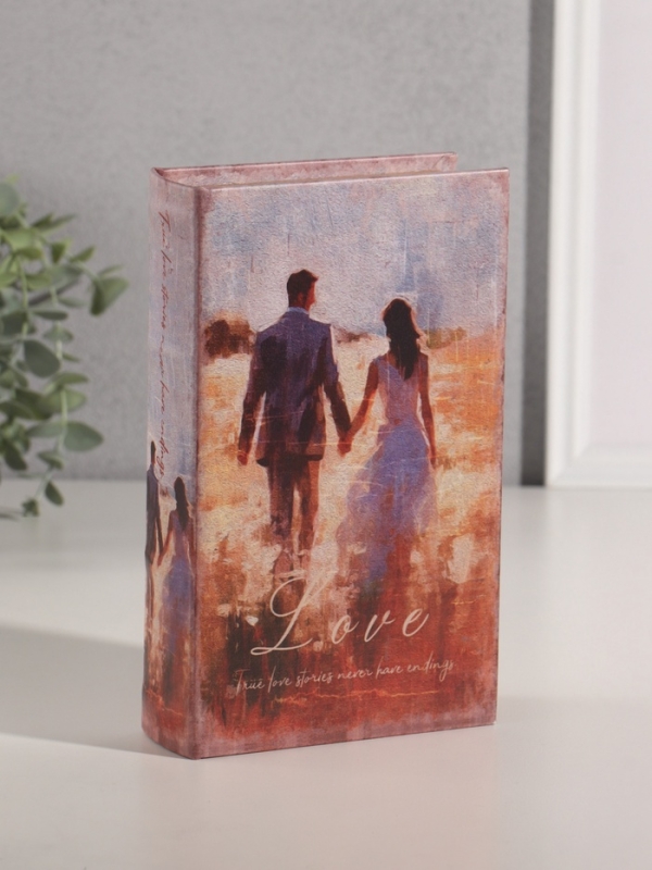 Сейф-книга дерево кожзам  Сейф-книга дерево кожзам "Любовь" 21х13х5 см