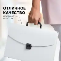 Папка портфель А4, 700 мкм, 1 отделение, Calligrata, белая