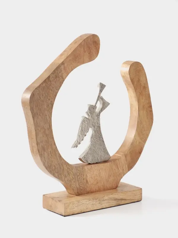 Сувенир интерьерный в деревянном кольце &laquo;Ангел&raquo;, 25&times;8&times;28 см