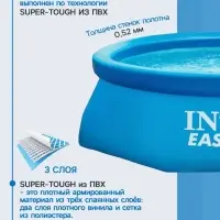 Бассейн надувной Easy Set, 244&times;61 см, круглый, 28106 INTEX