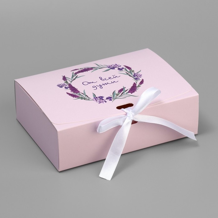 Коробка подарочная складная, упаковка, «От всей души», 16.5 х 12 х 5 см Коробка подарочная складная, упаковка, «От всей души», 16.5 х 12 х 5 см