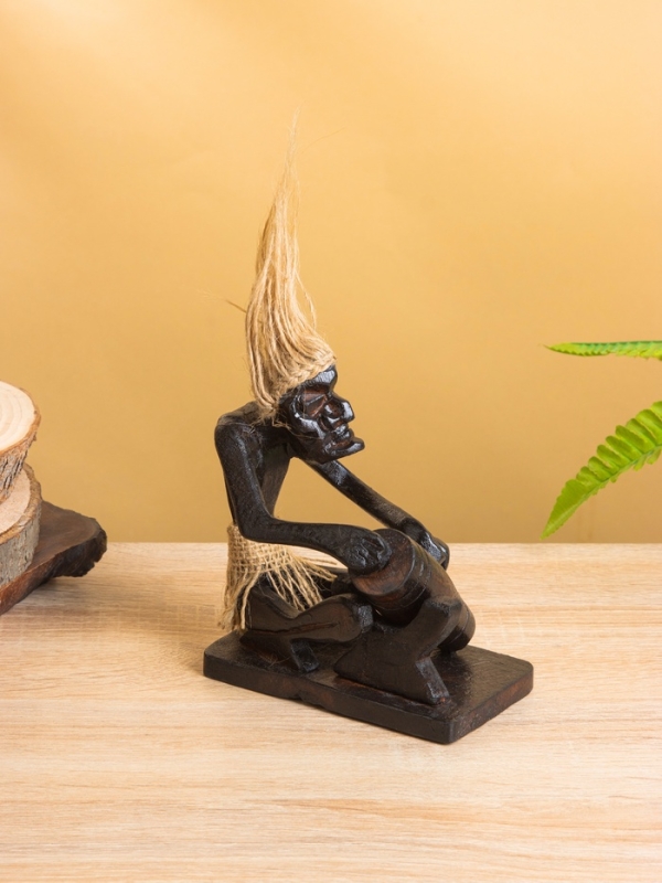 Сувенир Сувенир "Абориген музыкант" дерево, 12х8х14 см