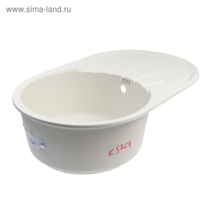 Мойка кухонная из камня ZETT lab. 110/Q7, 730x450x210 мм, матовая, цвет хлопок Мойка кухонная из камня ZETT lab. 110/Q7, 730x450x210 мм, матовая, цвет хлопок