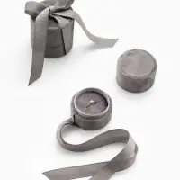 Футляр под серьги, кольцо &laquo;Сюрприз&raquo;, корейский бархат, 5.8&times;5.3 см, серый