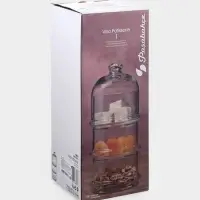 Ёмкости сервировочные Paşabah&ccedil;e Villa Patisserie, одна ёмкость 500 мл, с крышкой, набор 3 шт., стекло, прозрачные