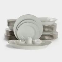 Сервиз столовый Добрушский завод &laquo;Голубка&raquo;, 36 предметов, 4 вида тарелок, фарфор, белый