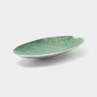 Блюдо, 41&times;21&times;4.8 см, алюминий, зелёное