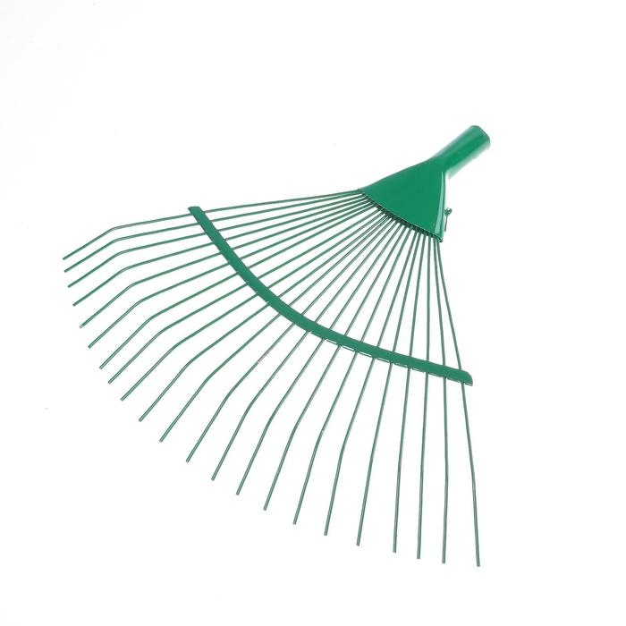 Грабли веерные, проволочные, 22 зубца, металл, тулейка 30 мм, без черенка, МИКС
