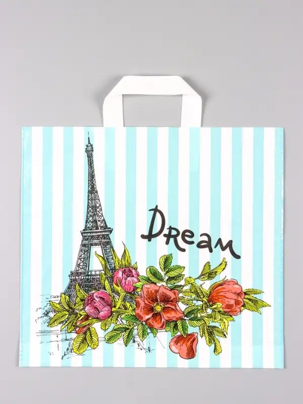 Пакет &laquo;За мечтой&raquo;, полиэтиленовый с петлевой ручкой, 38&times;34 + 3 см, 70 мкм