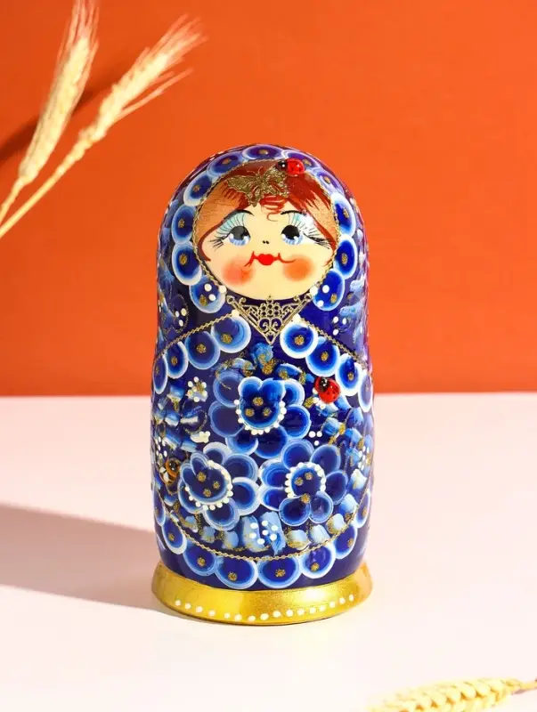 Матрёшка дерево &laquo;Зина&raquo;, 5-ти кукольная, 18 см, ручная работа, МИКС