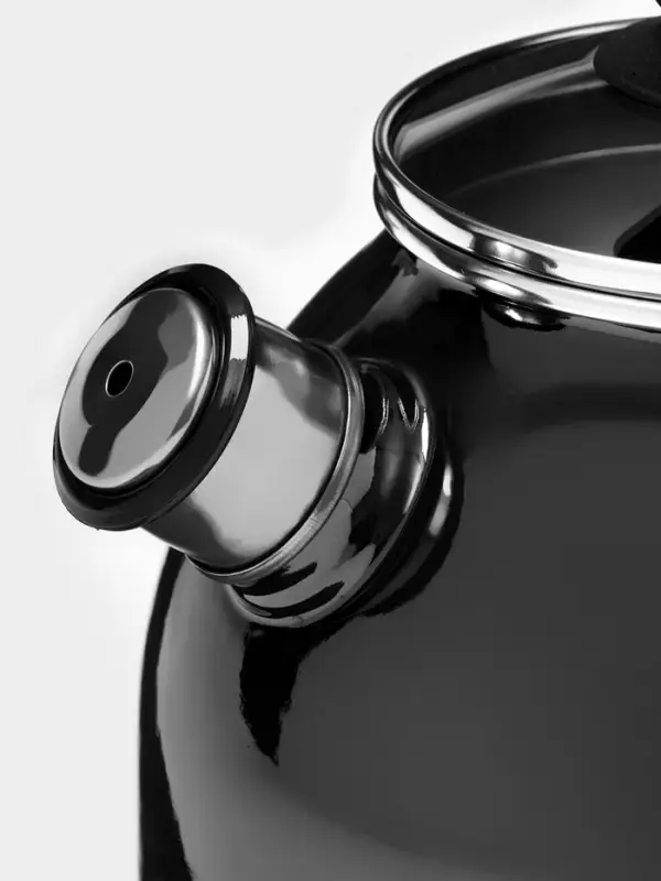 Чайник Bon appetit, 3 л, со свистком, индукция, эмалированная сталь, серый