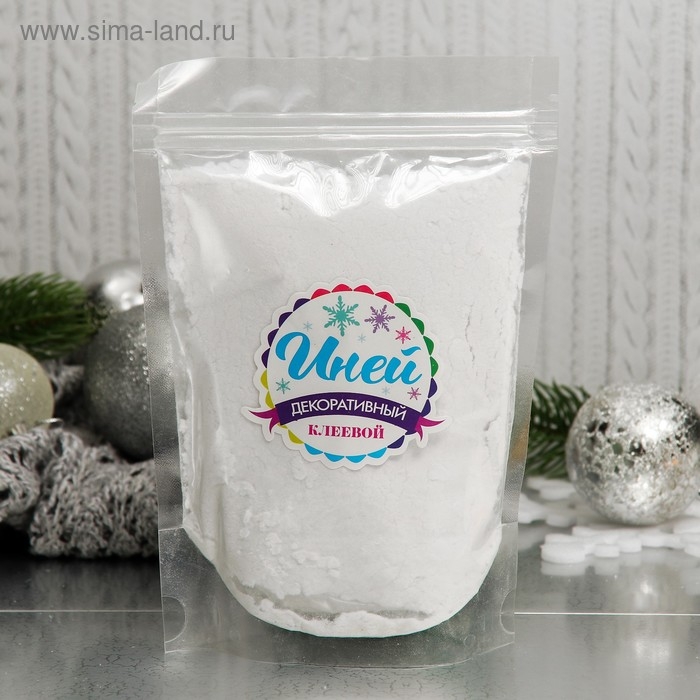 Иней искусственный клеевой для декора «Флок эффект», 120 г, цвет белый Иней искусственный клеевой для декора «Флок эффект», 120 г, цвет белый