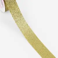Лента декоративная &laquo;Блёстки&raquo;, 25 мм, 9.1&plusmn;0.5 м, цвет золотой