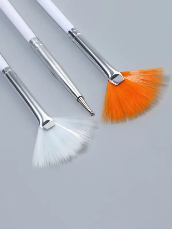 Набор кистей для наращивания и дизайна ногтей, 15 шт., белый