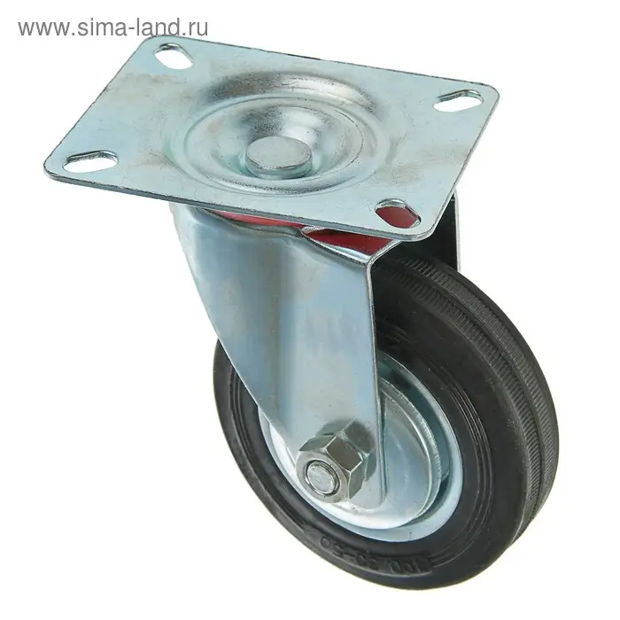 Колесо для транспортных тележек, d=100 мм, на площадке