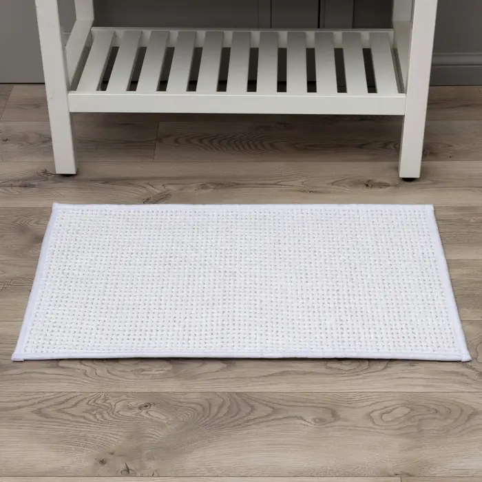 Коврик для ванной и туалета SAVANNA, полиэстер, 80&times;50 см, молочный