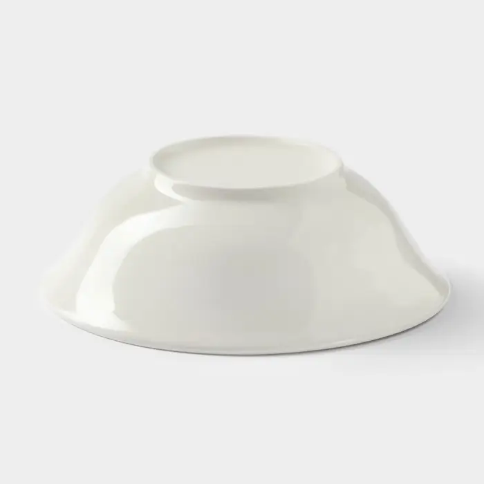 Тарелка глубокая Доляна White Label, 350 мл, d=15 см, фарфор, белая