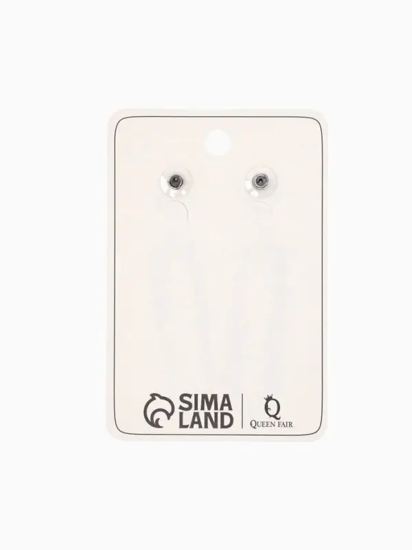 Серьги металл &laquo;Карибы&raquo;, длинный прямоугольник, чёрные