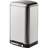Ведро мусорное с педалью и доводчиком Luscan 30л,матов., прямоуг,нерж сталь