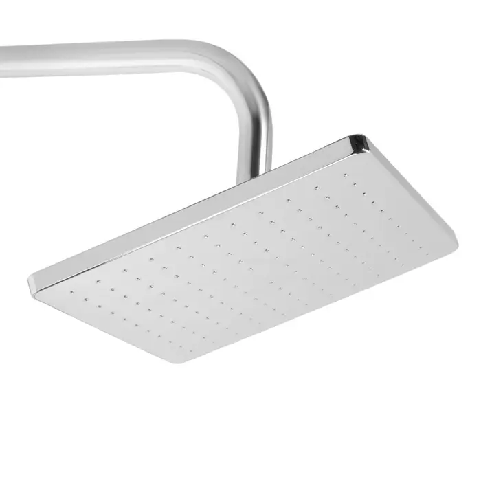 Душевая система ZEIN Z1001, тропическая и ручная лейка, шланги, стойка, мыльница, хром